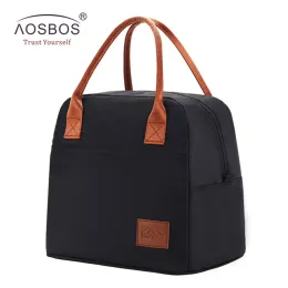 Bags Aosbos Fashion Portable Cooler Lunch Bag Thermal Insulated Travel Tote Bags Large Food Picnic Lunch Box Bag for Men Women Kids