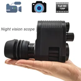 망원경 Megaorei 3 야간 비전 리플 스코프 광학 야간 광경 스포팅 범위 HD720P VCR 사냥 카메라 망원경 레이저 IR