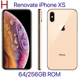 يتميز IOS A12 الأصلي الأصلي iPhone XS التعرف على الوجه بـ XS على هاتف ذكي شاشة 4G ROM OLED محمل مختومة XS مع حقيبة مصمم للبطارية بنسبة 100 ٪