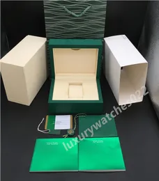 Caixas de relógio de alta qualidade de luxo, verde escuro original Woody Papers Bag para Box 116600 Card Certificate Bolsa Bolsa Label A2638959