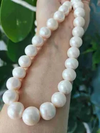 Pendant Necklaces Gorgeous AAAA 12-14mm round Akoya white natural pearl necklace 17.514K clasp fine jewelryJewelry Making 240419