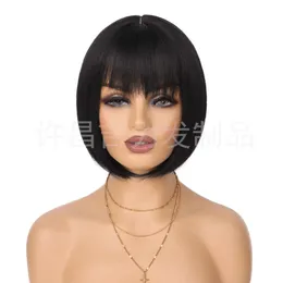 human curly wigs Hot selling womens wig Light Straight Bob synthetic fiber headband