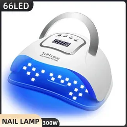 Suszarki do paznokci Lampa LED 300 W UV do paznokci Manicure Susza do utwardzania żel lakier do paznokci z czujnikiem podczerwieni profesjonalne narzędzia paznokci y240419q6xl