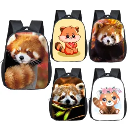 Bags Kawaii Cartoon Red Panda Backpack for 24 Years Old Kids Children School Bags 12 Inch Boy Girl Mini Toddler Bookbag Gift