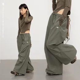 Calça feminina 2024 Primavera outono y2k moda casual cargo harajuku vintage todos combinam com calças de cintura alta solta Pantalone
