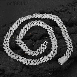 Hip Hop 10mm Diamond Cuban Chain da uomo Necklace Fashion Brand Personality Zircone