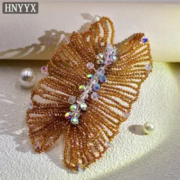 Hair Clips HNYYYX Luxo Crystal Rhinestone Pieces Acessórios festivos vintage Festa de moda de moda