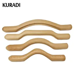 4pcs مجموعة خشبية عصا العصي العضلات استرخاء أدوات التدليك الظهر الظهر مدلك أدوات الخشب