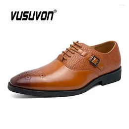 Scarpe casual uomini Oxford Brogue Fashion Mow Mow in pelle 38-48 taglia ragazzi neri morbidi inverno inverno abiti appartamenti