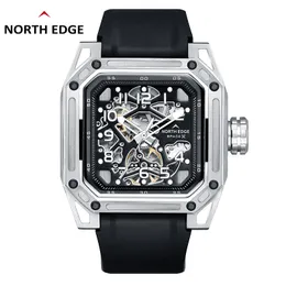 NORTH EDGE Space X 2024 Men's Mechanical Watches Stainless Steel Skeleton Automatic Watch For Men Waterproof Seagull's