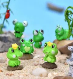 Cartoon Frosch Miniatur Ornament Figur Doll Spielzeug Kinder Geschenk Moos Terrarium Micro Landschaft Accessoires Fairy Garden Diy Dollhuose 3207785