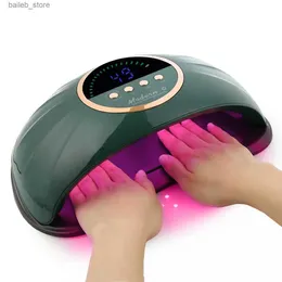 Nail Dryers Large nail dryer for both hands 69 Led UV nail lamp for gel polishing and curing manipulator high power nail art equipment Y240419