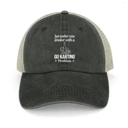 Caps de bola bebedora de vinho engraçada Go Kart Kart Kart Cowboy Hat Militar Tactical Mulher Men