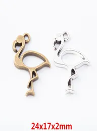 whole vintage metal Zinc alloy charms Epoxy Flamingo Hollow pendant for diy jewelry findings 70844840676