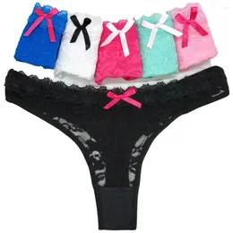 Kadın Panties 5 PC/Lot Düşük Bel Dantel Seksi İç Çamaşır M-XL Şeffaf Donanımlar Konforlu Tangalar Bayan Lingerie