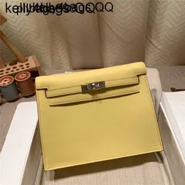 Zaino in borsa danes vera pelle 7a a mano Hanbags vera pelle 5A di qualità completamente artigianale di pollo giallo swift in pelle semplice stampa