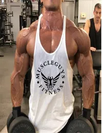 Январь -нево бренд Fitness Fashion Clothing Boybuilding Top Top Men Heald Gyms Stringer Singlet Хлопковая рубашка