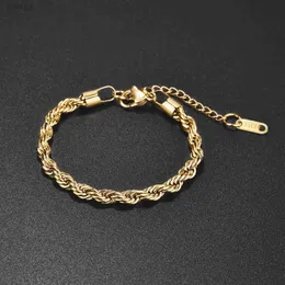 Catena 2/3/4/5 mm Gold Bracciale in acciaio inossidabile Bracciale a catena cubana per donne Regali di gioielli a catena a catena Denni all'ingrosso D240419