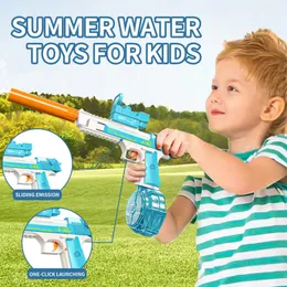 Elektryczny pistolet wodny duży pojemność dłuższy zasięg powtarzający się pistolet automatyczny Summer Water Blaster Water Trzaskowe zabawki dla chłopców 240417