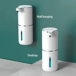 Ny 2024 380ML USB -uppladdningsbar elektrisk automatisk tvåldispenser Portable Touchless Foaming Soap Dispenser 4 Level justerbar för automatisk