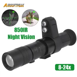 Telescopes Night Vision Scope Optical Aiming Crosshair HD Monocular Telescope with Infrared Illuminator for Outdoor Day/Night Hunting