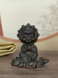 Estatuetas decorativas antigas xiangyun sun wukong tabela de chá de estimação em casa de gabinete em desktop retro