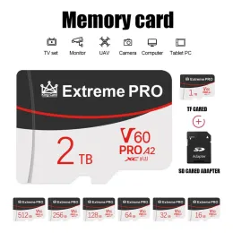 Kartlar Hafıza Kartı 512GB 256GB 128GB Flash Memorycard Sınıf 10 Yüksek Hızlı Mikro Mini SD 64GB 32GB 16GB 8GB TF TF Kart Hediye Karikatür Anahtarı