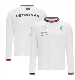 Шатцы Petronas T Рубашки Mercedes AMG One Racing Mens Women Fasual с длинным рукавом Бенц Льюис Гамильтон Команда рабочая одежда футболка 1KCD5092305