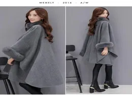 Women Woolen Coat Cape Coat Poncho Faux Fur Fur Tops Outwear Outwear Cnitwear Cloats Coats Long Poncho Faux Fur Yards4665842