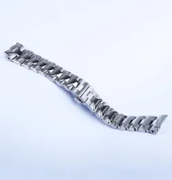 Banda de relógio de 24 mm para pulseira de luminária Panerai pesada 316L de aço inoxidável Banda Strapolente Strap Silver Double Push Clop 9858193