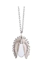Pendanthalsband Sun Flower Necklace Design Silver Decoration Sublimation Print Blank Bild Kvinnor smycken bär 10st.