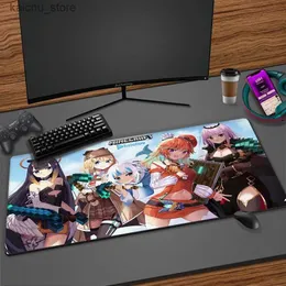 Mouse blocs pulso repousa hololive gawr gura rosa kawaii mouse tapete 90x40 mouse pad xxl fofo pad gamer girl girl mousepad anime 100x50 acessórios para jogos y240419