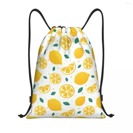 Torby na zakupy Summer Tropical Fruit cytryna sznurka plecak Kobiety mężczyzn sportowy sackpack Sackpack Tor worka treningowa