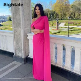 Party Dresses Eightale Fushcia Evening Dress For Wedding One Shoulder Arabic Formal Prom Gowns Graduation Ballkleider Abiye