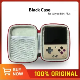 Cases Tolex Black Case of Miyoo Mini Plus 3.5Inch Handheld Video Game Console Waterproof Carry Bags Red Zipper Portable Mini Case