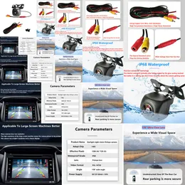 GPS GPSカースターライトナイトビジョンフィッシュアイレンズCCDリアビューHD画像170°駐車ラインでカメラの反転IP68防水GPS GPS