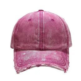 Caponi a sfera da uomo Donne Jean Cappello Jean Hat non strutturati berretti da baseball lavati in denim piatto a sei pannelli da papà blu rosa caldo marrone blu rosa caldo blu blu rosa caldo