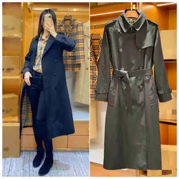Women's Trench Coats Designer Waterloo Edition Classic Slim Fit Edition Women Extended Four Breasted Windbreaker Coat 4xHF