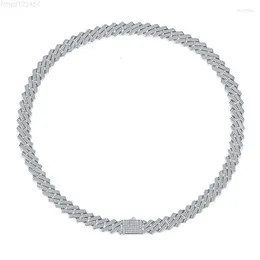 Ketten Herren Halskette Luxus Moissanit Schmuck Silber 925 Vintage dicke hochwertige Gegenstände Männer Corrente Maskulina