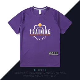 Designer Men's T-shirts American Basketball Training Suit Kort ärm Mens Sports Fitness T-shirt Handring Svett Wicking Running Student Lossa stor halvhylsa