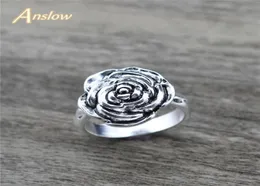 Anslow Brand New Whole Trendy Jewelry Top Quality Special Rose Flowers for Women Lady Finger Ring Vintage Retro Style Gift Q075000788