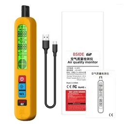 Detector de qualidade do ar da família Sensor semicondutor TVOC HCHO Tester Backlit Tipo-C Analisador de gás de carregamento tipo C