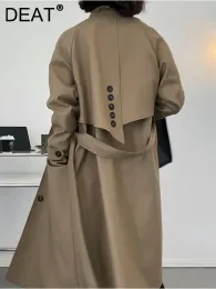 Gruggine DEAT FASHIO Trench femminile Nuovo bavaglio sciolto Single a manica lunga a maniche lunghe a maniche lunghe spargitura giunta a vento autunno 2023 17a599h