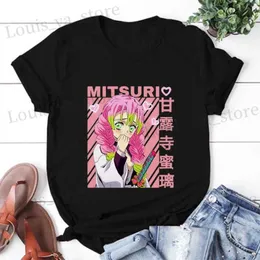 Herr t-shirts söta roliga kanroji mitsuri t shirt mode anime grafisk tryck t shirt kvinnor sommaren casual rund hals lös ts t240419