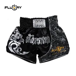 Fluory Printing Fight Shorts Boxning Shorts Brodery Patches Muay Thai 240408