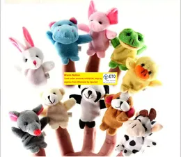 Fingerpuppen Animal Puppenspiele Kinder Storytelling Requisiten Babybettgeschichten Helfer Puppe Set Soft Plüsch Kinder pädagogische Spielzeug LL