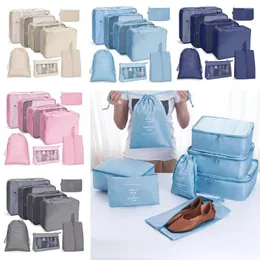 Сумки для хранения 8 шт. Установка Oxford Clate Buggage Accessories Sutcodance Bag Bag Sash Shishstring Pocket Organizer