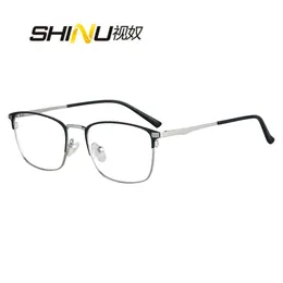 Shinu Progressive Multifocal Reading Glasses Men CR39 Lens Custom Degree Pochromic Ompelali da sole Plassosi per uomini 240416