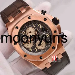 PIQUET AUDEMAR LUXURY MENS MECHANICAL WATH ROYA1 0AK OFFSHORE MACHINERY 26470OR A125CR。 01 Swiss ESブランド腕時計高品質