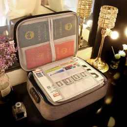 Çantalar Büyük Belge Depolama Çanta Dosyası Klasör Pasaport Tutucu Parola Kilit Kilet Kredi Kartı Taşınabilir Evrak Çantaları Erkekler için
